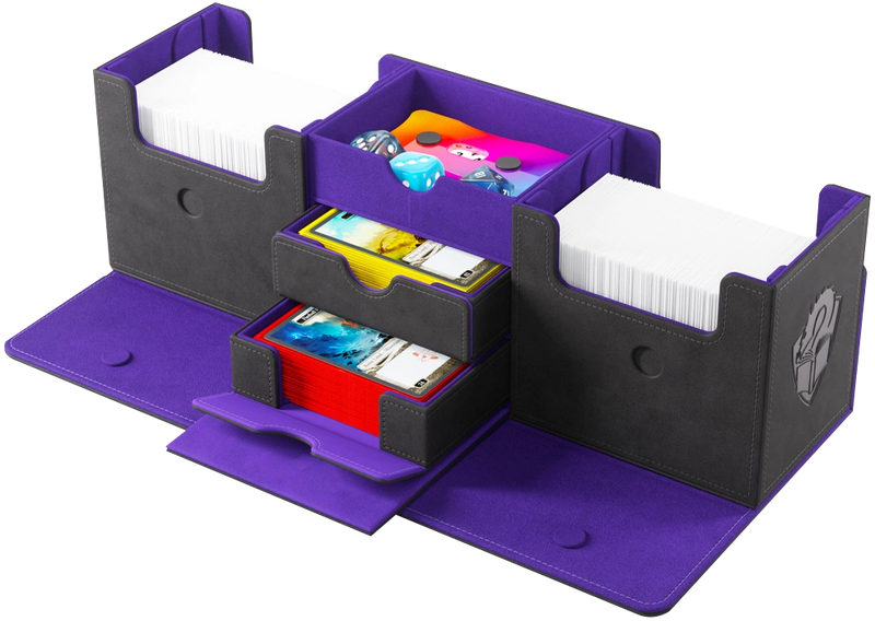 Gamegenic: Premium Deck Box - The Academic 266+ XL - Black/Purple (Tolarian Edition)