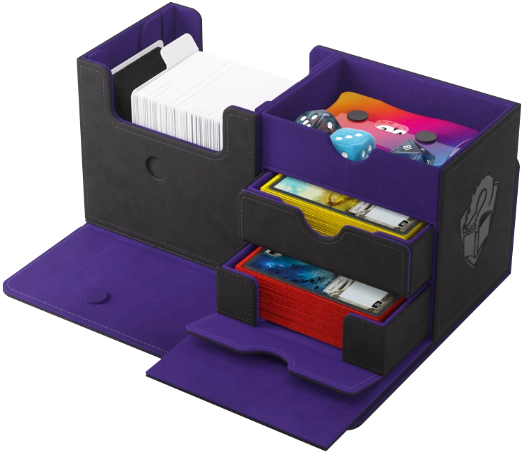 Gamegenic: Premium Deck Box - The Academic 133+ XL - Black/Purple (Tolarian Edition)