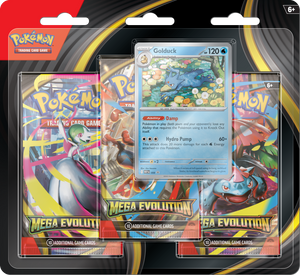 Pokémon TCG: Mega Evolution | Three-Booster Blister Pack - Golduck Promo Card