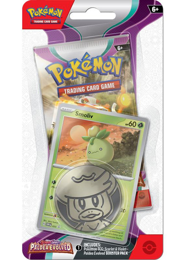 Pokémon TCG: Scarlet & Violet - Paldea Evolved - Blister Pack - Single Booster - Smoliv Promo Card