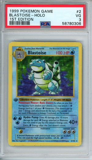 PSA 3 1999 Blastoise 1st Edition Shadowless