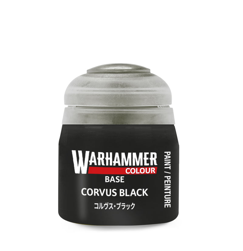 Warhammer Colour Base Paint - Corvus Black