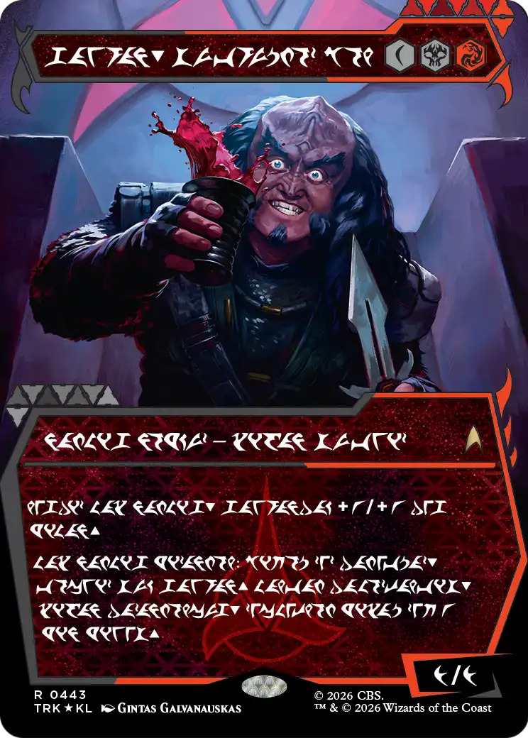 Gowron, Eager for Battle (Showcase) (Klingon) [Star Trek]