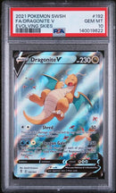 PSA 10 2021 SWSH EVOLVING SKIES DRAGONITE V - FULL ART