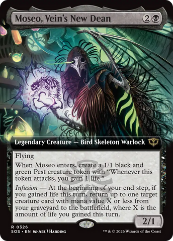 Moseo, Vein's New Dean (Extended Art) [Secrets of Strixhaven]
