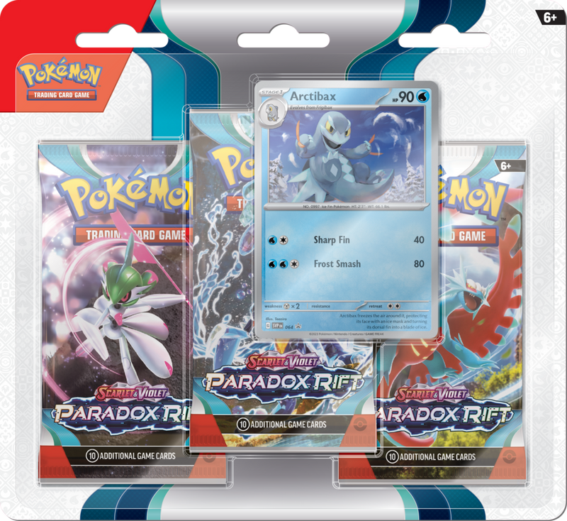 Pokémon TCG: Scarlet & Violet - Paradox Rift - Blister Pack - Three Boosters - Arctibax Promo Card