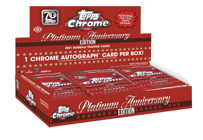 Topps: 2021 Chrome Platinum Anniversary Baseball - Hobby Box