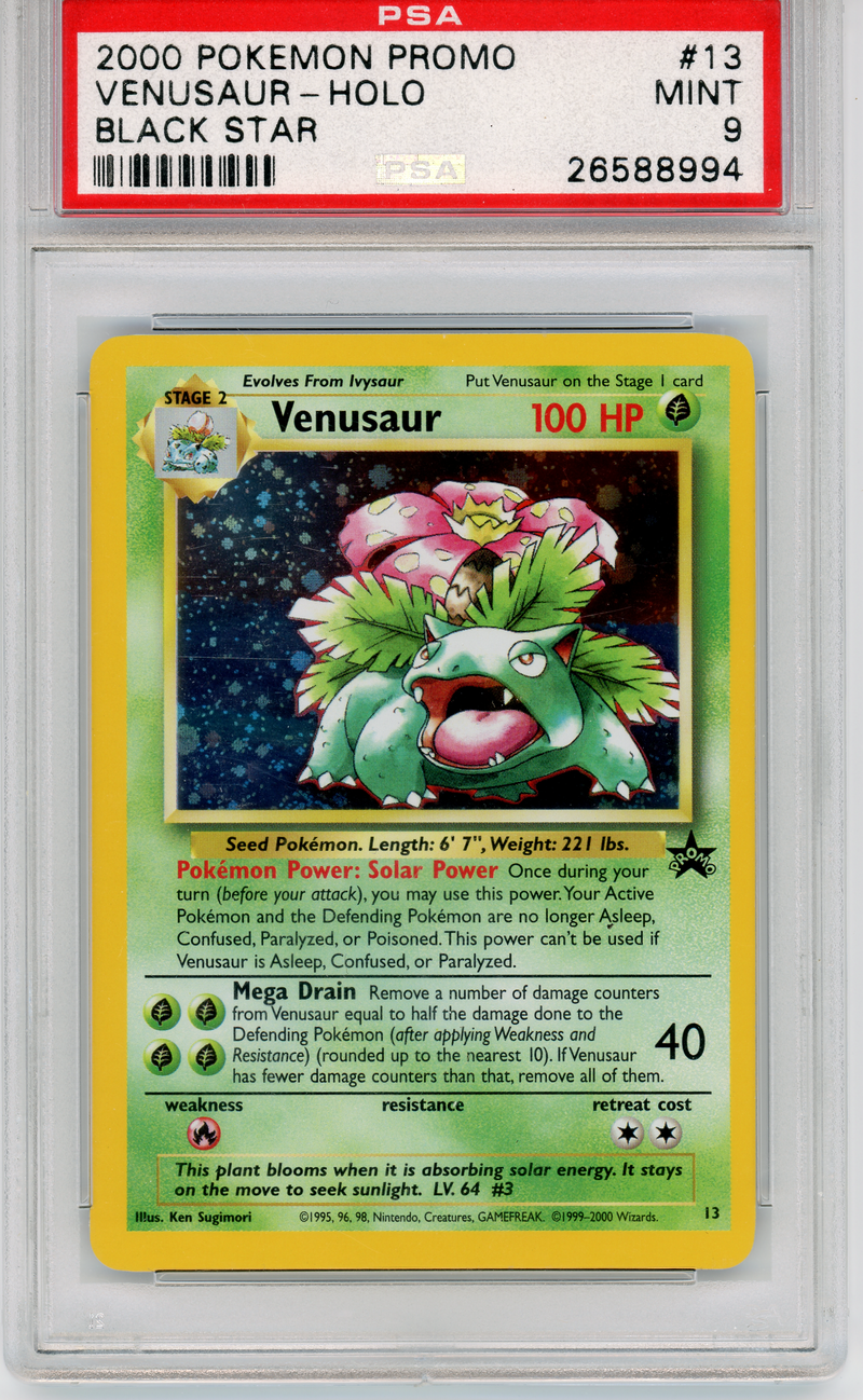 PSA 9 2000 BLACK STAR PROMO VENUSAUR - HOLO