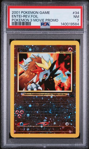 PSA 7 2001 POKEMON 3 MOVIE PROMO ENTEI - FOIL