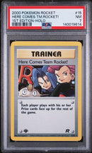 PSA 7 2000 ROCKET HERE COMES TEAM ROCKET - HOLO 1ST EDITION
