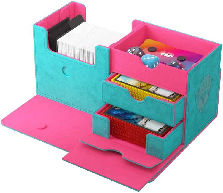 Gamegenic: Premium Deck Box - The Academic 133+ XL - Teal/Pink (Tolarian Edition)