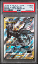 PSA 9 2019 SM BLACK STAR PROMO PIKACHU & ZEKROM GX TAG TEAM