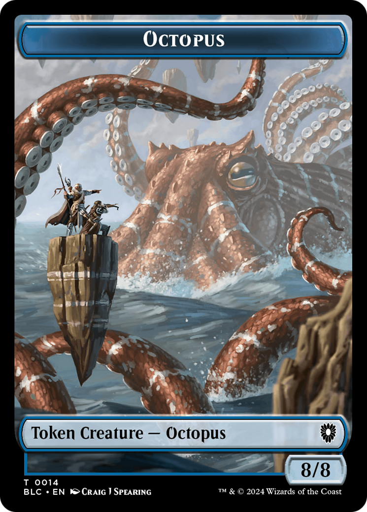 Octopus // Rabbit Double-Sided Token [Bloomburrow Commander Tokens]