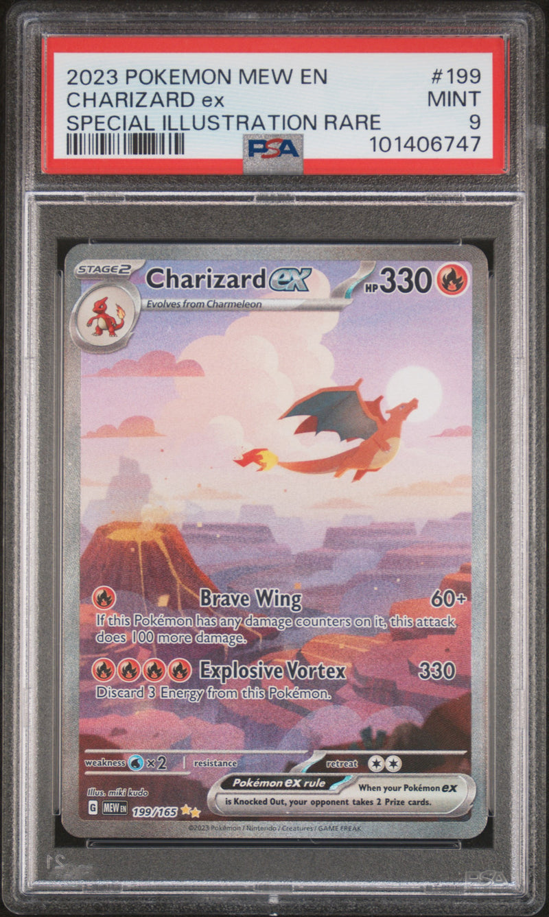 PSA 9 2023 CHARIZARD EX 151 - SIR