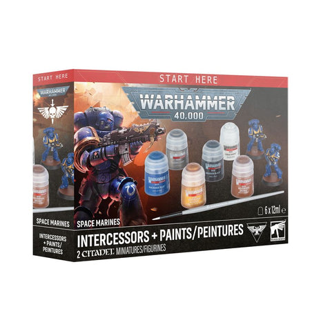 Warhammer 40,000: Space Marines - Intercessors + Paints