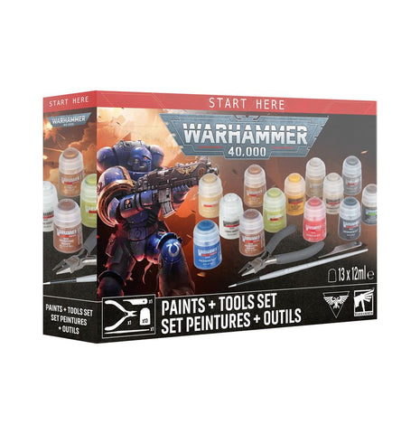 Warhammer 40,000: Paints + Tools Set (11th Edition)