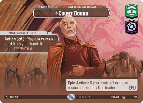 Count Dooku - Face of the Confederacy (262) (Showcase) (262) [Twilight of the Republic]