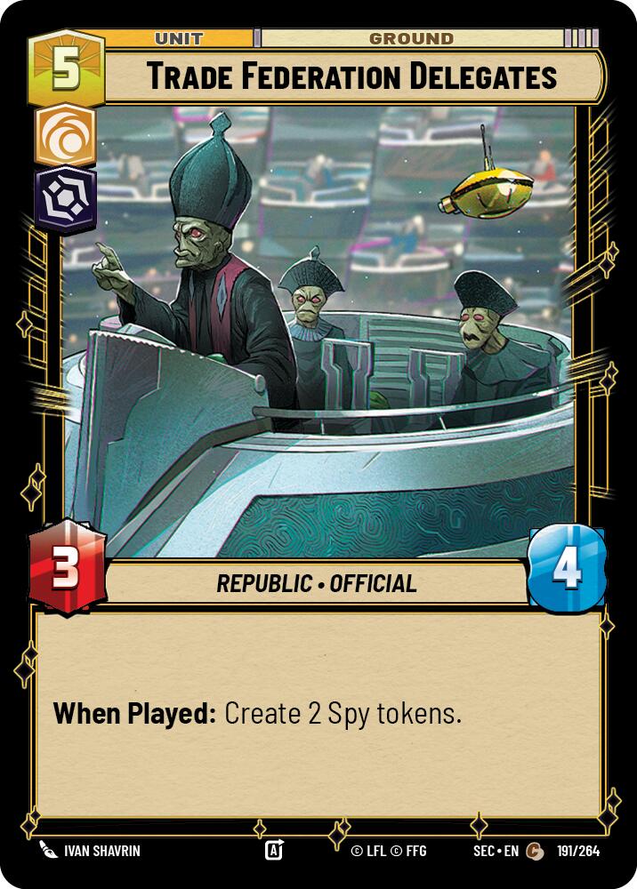 Trade Federation Delegates (191/264) (191/264) [Secrets of Power]