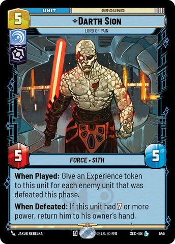Darth Sion - Lord of Pain (Foil) (545) (545) [Secrets of Power]
