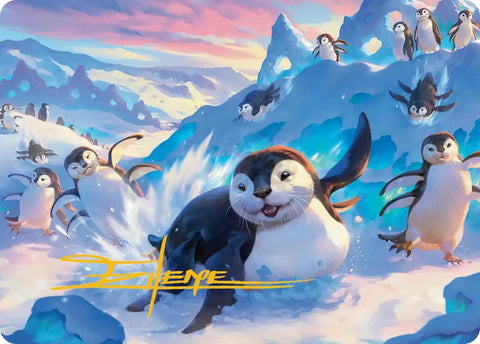 Otter-Penguin Art Card (Gold-Stamped Signature) [Avatar: The Last Airbender Art Series]