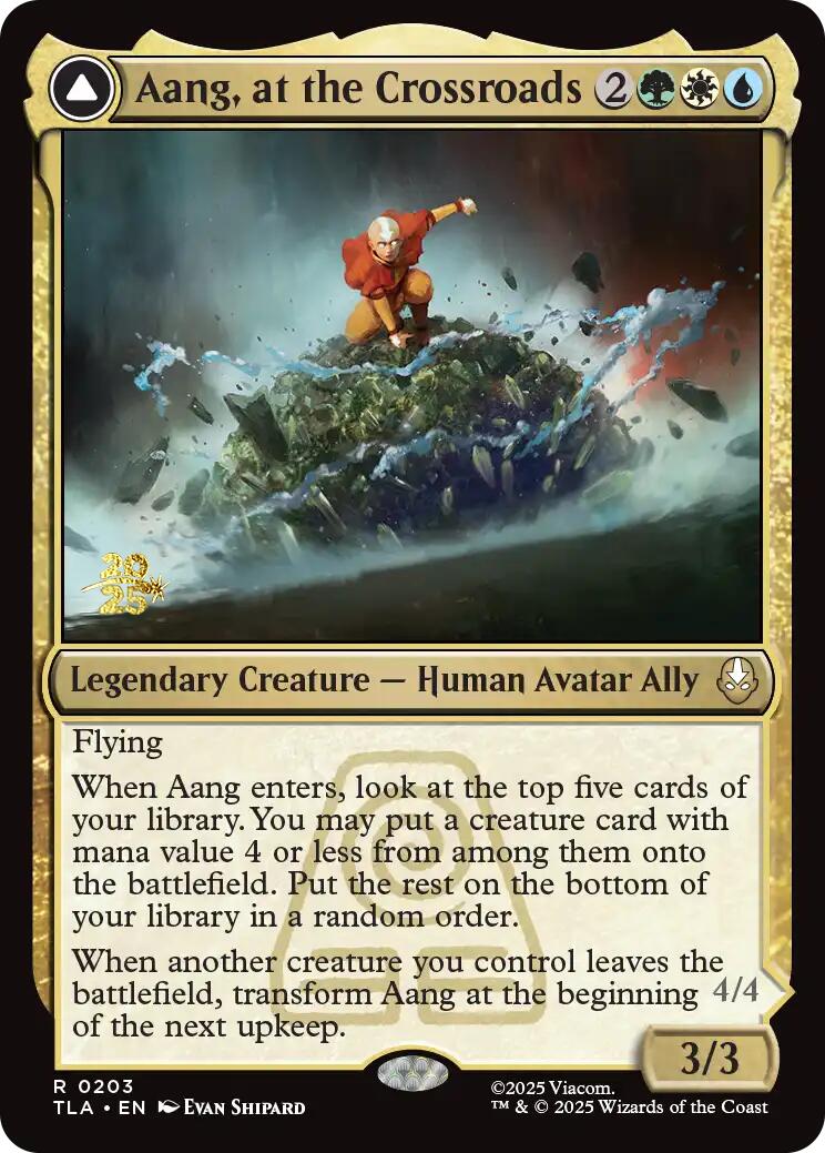 Aang, at the Crossroads [Avatar: The Last Airbender Prerelease Cards]