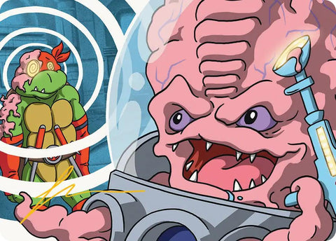 Krang, Master Mind Art Card (25/54) (Gold-Stamped Signature) [Teenage Mutant Ninja Turtles Art Series]