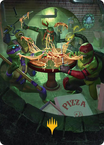 Food Chain Art Card (Gold-Stamped) [Teenage Mutant Ninja Turtles Art Series]