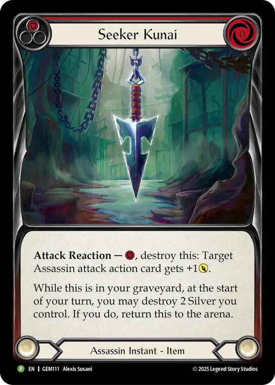 Seeker Kunai (Red) [GEM111] (GEM Pack 4)  Cold Foil