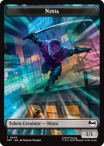 Ninja // Food Double-Sided Token [Teenage Mutant Ninja Turtles Tokens]