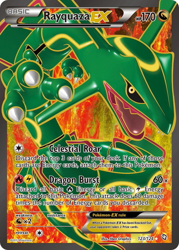 Rayquaza EX ポケモンカード 180HP Rayquaza-EX 85/124 Rare Holo EX | Dragons Exalted | Pokemon Card
