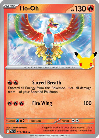 Ho-Oh (012/128) [Mega Evolution: 30th Celebration]