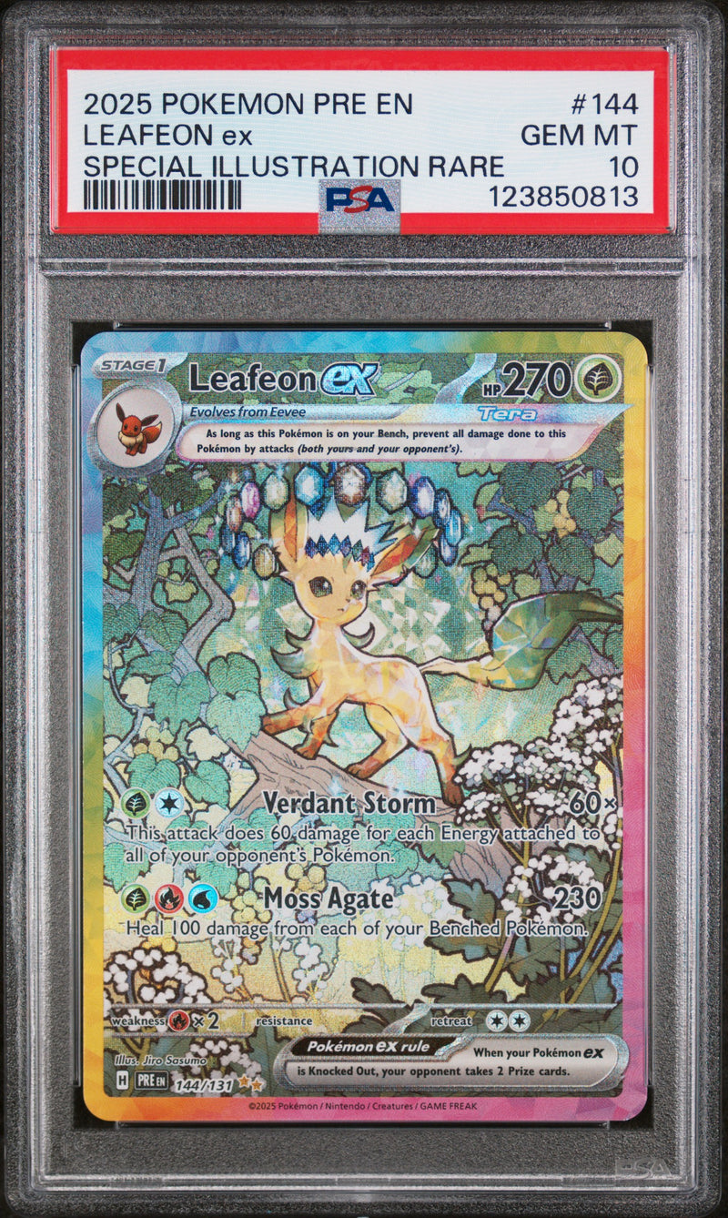 PSA 10 2025 LEAFEON ex PRISMATIC EVOLUTIONS - SIR