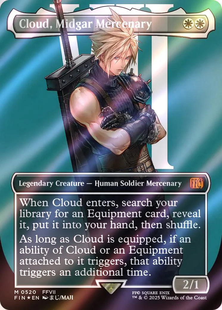 Cloud, Midgar Mercenary (Borderless) (Surge Foil) [FINAL FANTASY]