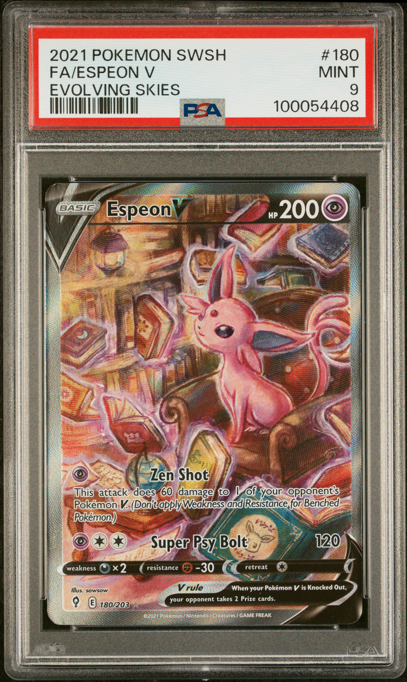 PSA 9 2021 SWSH FA/ ESPEON V EVOLVING SKIES