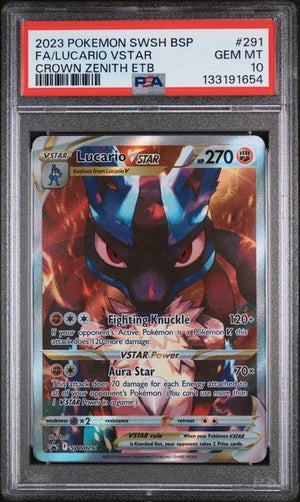 PSA 10 2023 SWSH BLACK STAR PROMO LUCARIO VSTAR - ETB