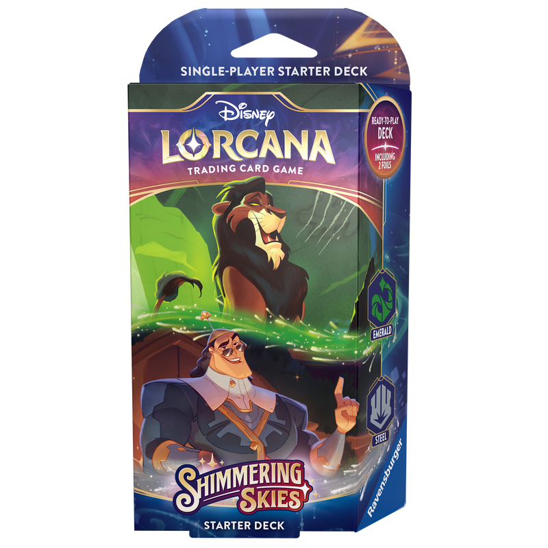 Disney Lorcana: Shimmering Skies | Starter Deck - Emerald & Steel