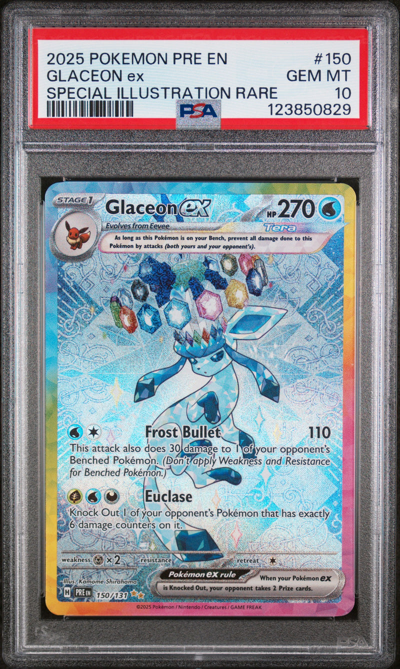 PSA 10 2025 GLACEON ex PRISMATIC EVOLUTIONS - SIR