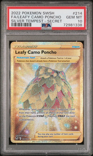 PSA 10 2022 SILVER TEMPEST LEAFY CAMO PONCHO - SIR