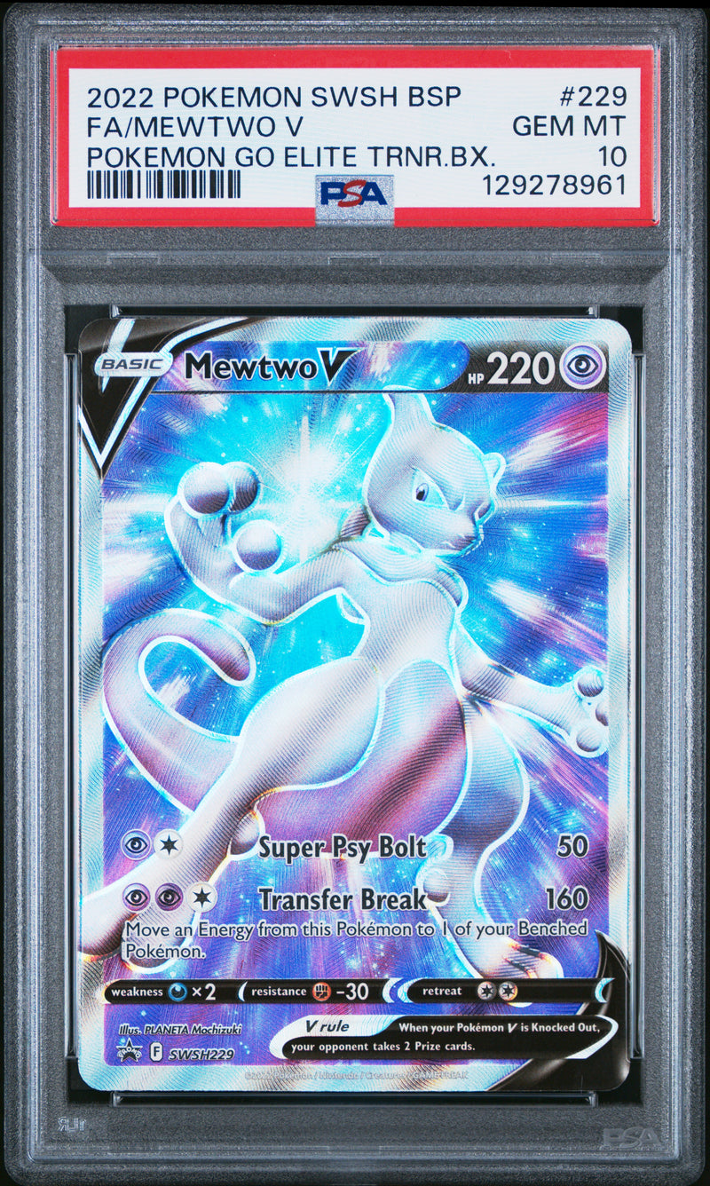 PSA 10 2022 SWSH MEWTWO V BLACK STAR PROMO - FULL ART