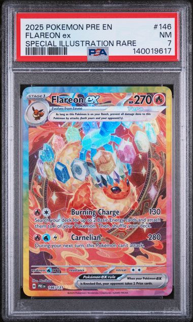 PSA 7 2025 PRISMATIC EVOLUTION FLAREON EX - SIR