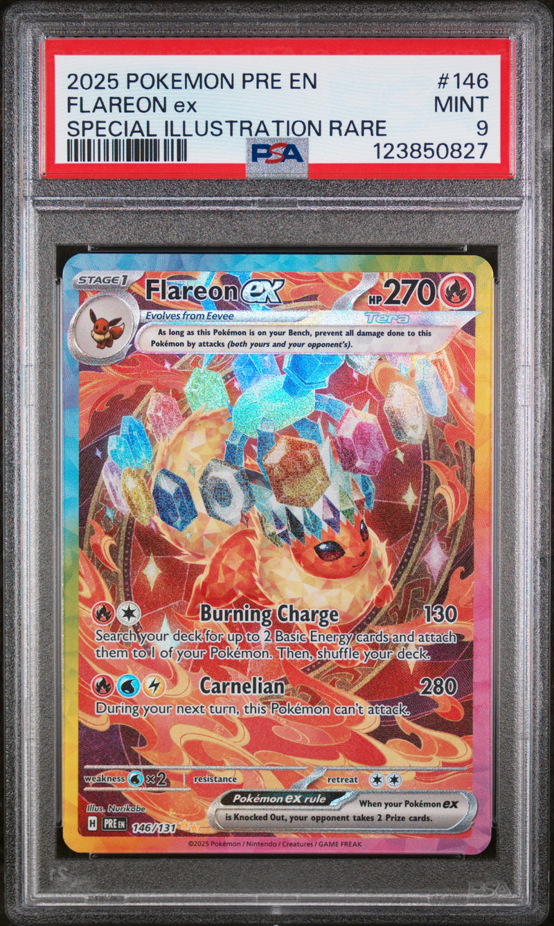 PSA 9 2025 FLAREON ex PRISMATIC EVOLUTIONS - SIR
