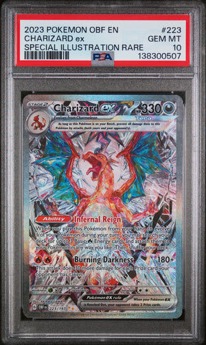 PSA 10 2023 CHARIZARD ex OBSIDIAN FLAMES - SIR