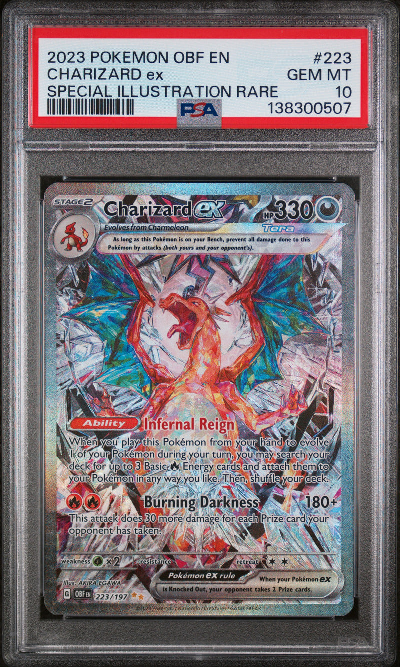 PSA 10 2023 CHARIZARD ex OBSIDIAN FLAMES - SIR