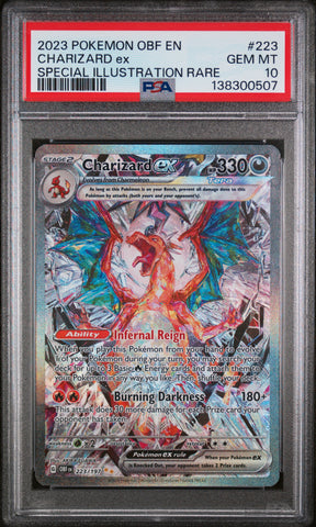 PSA 10 2023 CHARIZARD ex OBSIDIAN FLAMES - SIR