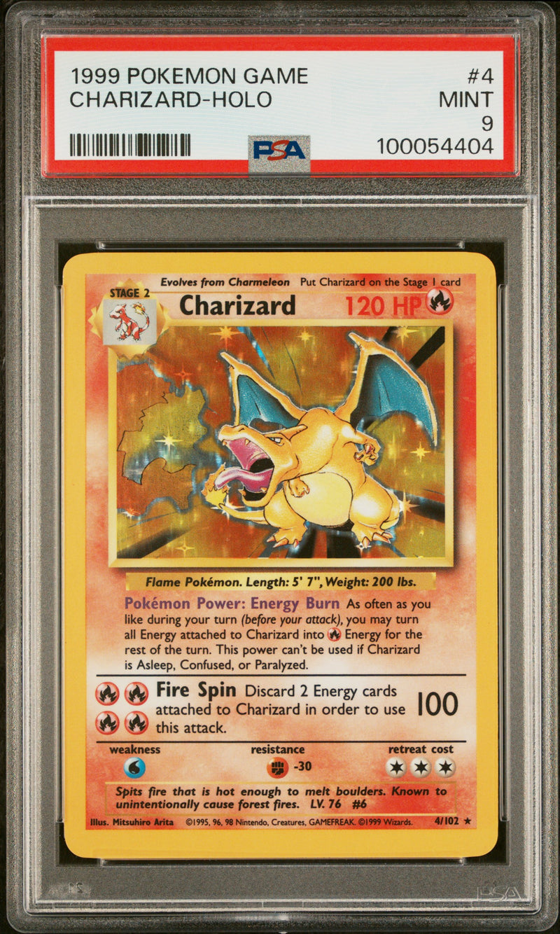 PSA 9 1999 CHARIZARD - HOLO - UNLIMITED