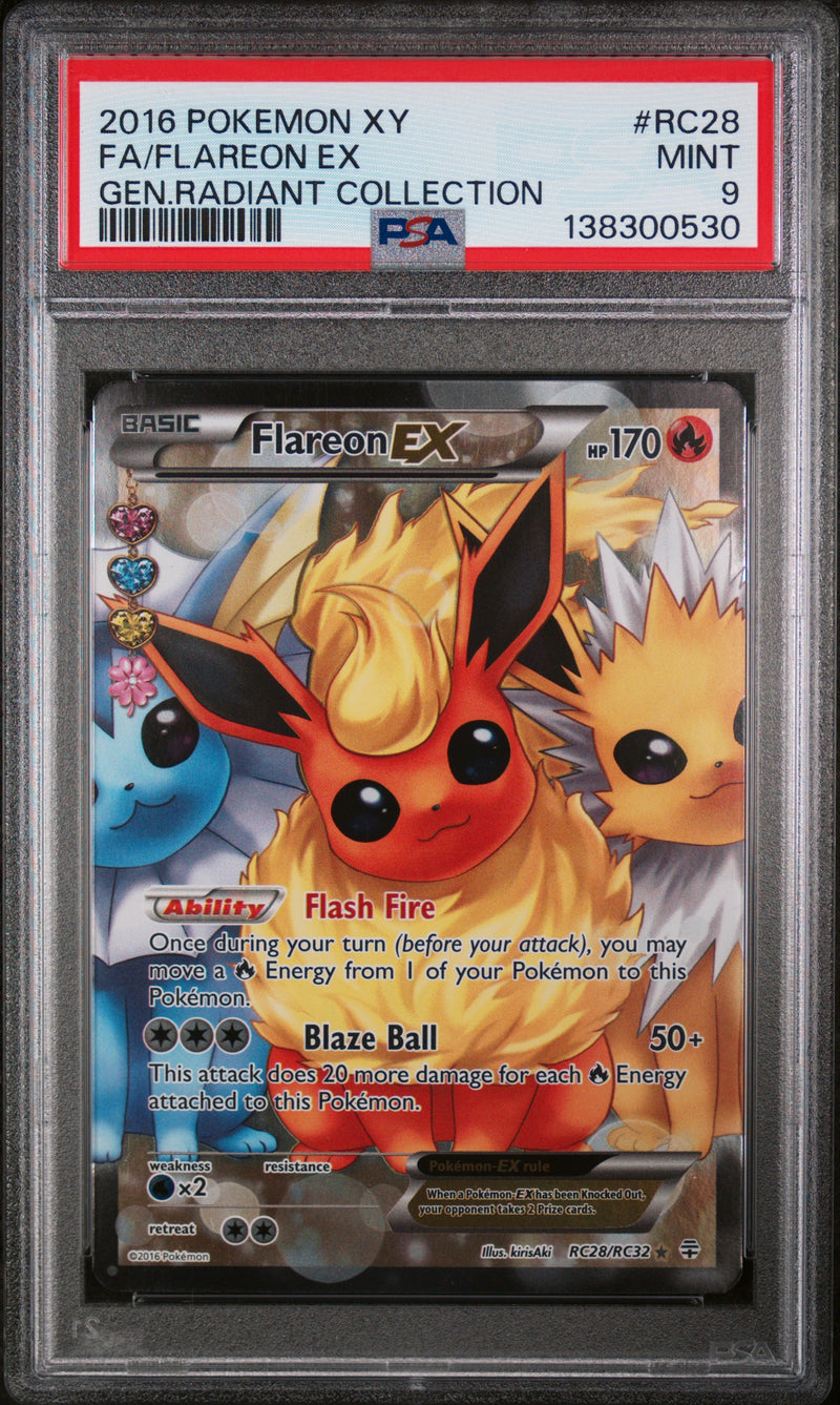 PSA 9 2016 FLAREON EX RADIANT COLLECTION - FULL ART