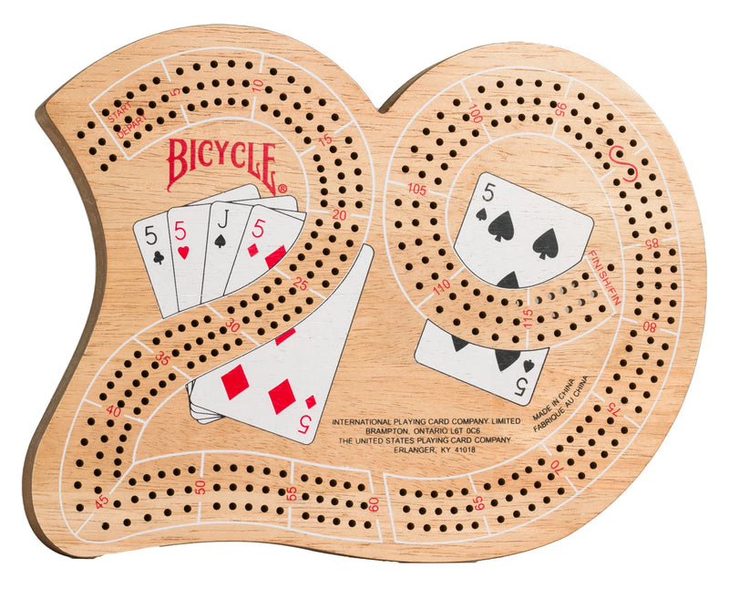 Bicycle: Large 29 Wood Cribbage Board