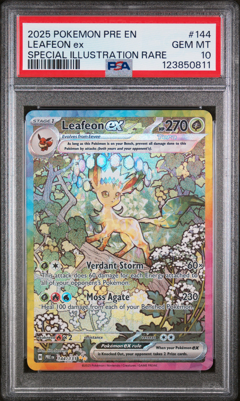 PSA 10 2025 LEAFEON ex PRISMATIC EVOLUTIONS - SIR