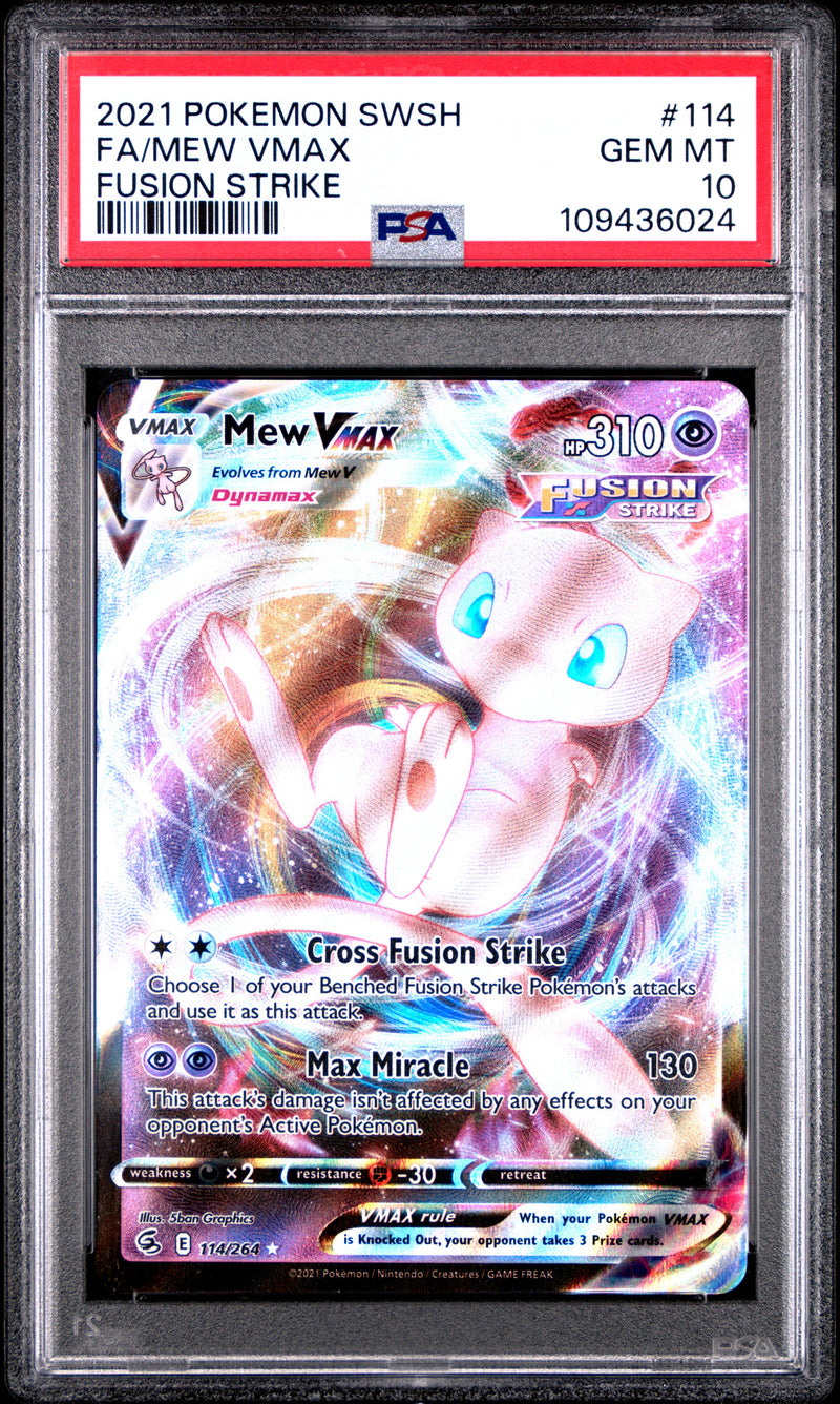 PSA 10 2021 FUSION STRIKE MEW VMAX - FULL ART