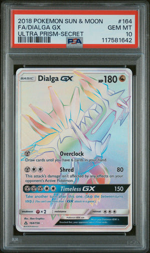 PSA 10 2018 DIALGA GX ULTRA PRISM - SECRET